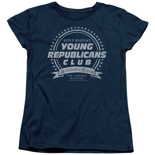 FAMILY TIES YOUNG REPUBLICANS CLUB - S/S WOMENS TEE - NAVY T-Shirt