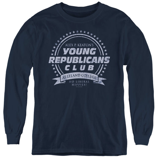 Family Ties - Young Republicans Club - Youth Long Sleeve Tee - Navy