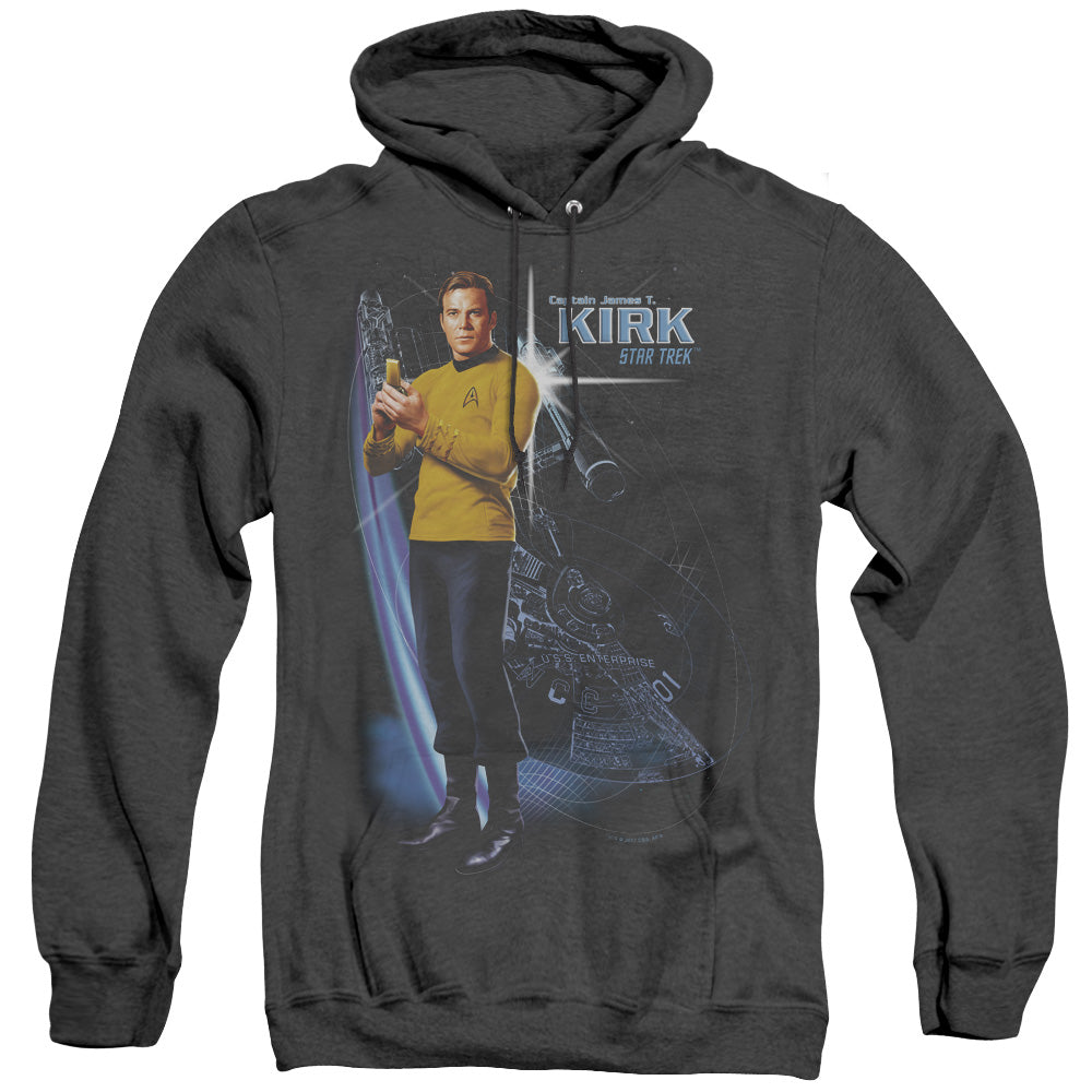 Star Trek - Galactic Kirk - Adult Heather Hoodie - Black