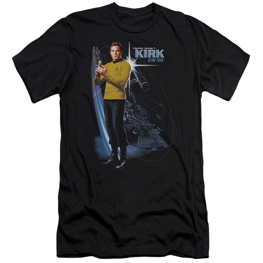 Star Trek - Galactic Kirk-premuim Canvas Adult Slim Fit 30/1 - Black