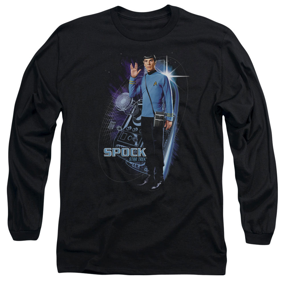 STAR TREK GALACTIC SPOCK - L/S ADULT 18/1 - BLACK T-Shirt