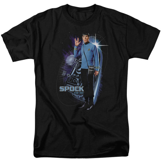 Star Trek - Galactic Spock - Short Sleeve Adult 18/1 - Black T-shirt