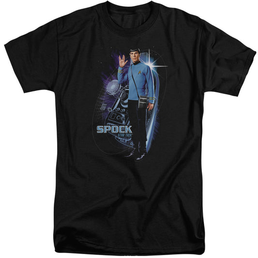 Star Trek - Galactic Spock - Short Sleeve Adult Tall - Black T-shirt