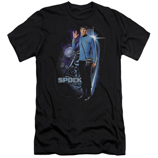 Star Trek - Galactic Spock - Short Sleeve Adult 30/1 - Black T-shirt
