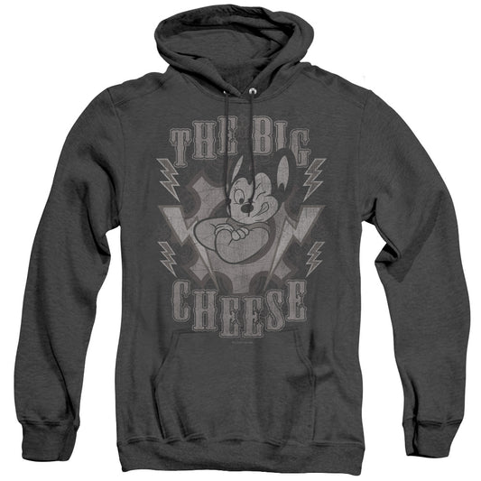 Mighty Mouse - The Big Cheese - Adult Heather Hoodie - Black