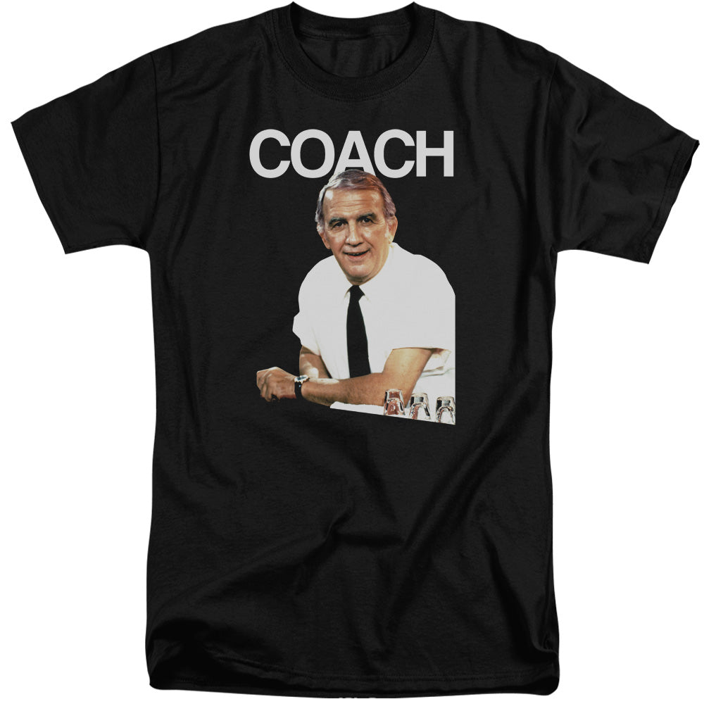 Cheers - Coach - Short Sleeve Adult Tall - Black T-shirt
