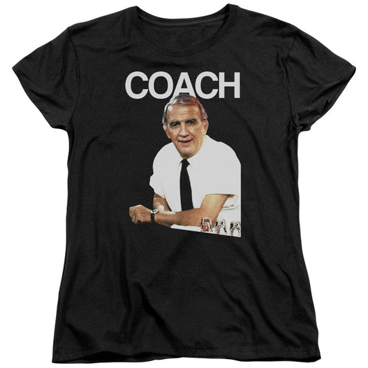 Cheers - Coach - Short Sleeve Womens Tee - Black T-shirt