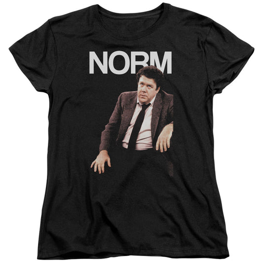 CHEERS NORM - S/S WOMENS TEE - BLACK T-Shirt