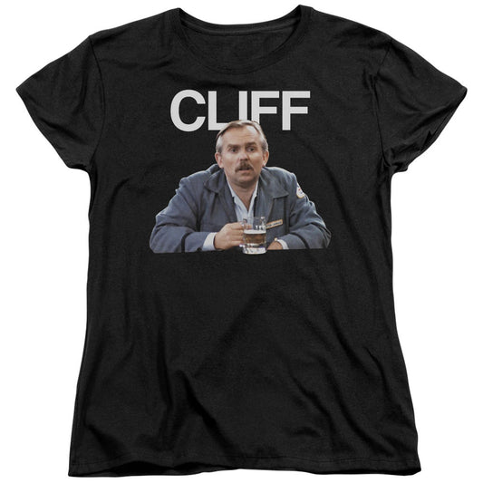 Cheers - Cliff - Short Sleeve Womens Tee - Black T-shirt