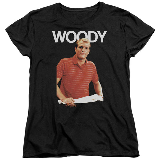 Cheers - Woody - Short Sleeve Womens Tee - Black T-shirt