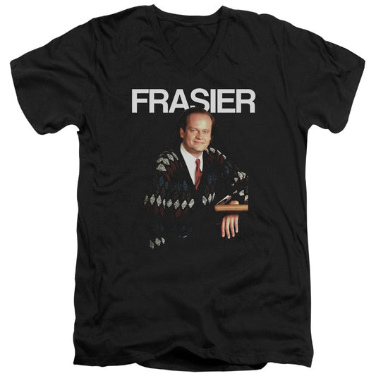 Cheers - Frasier - Short Sleeve Adult V-neck - Black T-shirt