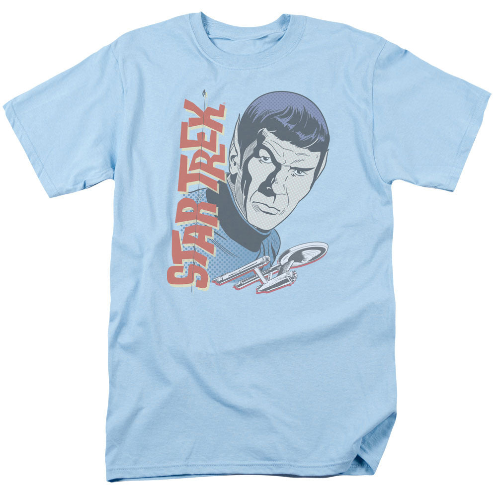 Star Trek - Vintage Spock - Short Sleeve Adult 18/1 - Light Blue T-shirt