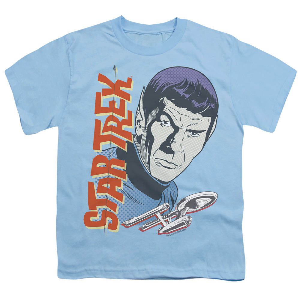 Star Trek - Vintage Spock - Short Sleeve Youth 18/1 - Light Blue T-shirt
