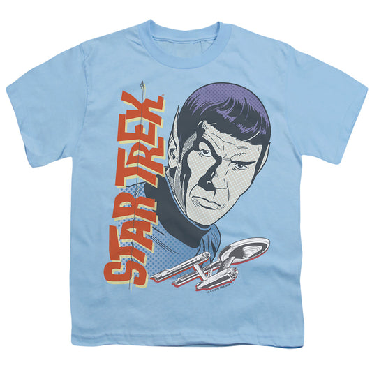 Star Trek - Vintage Spock - Short Sleeve Youth 18/1 - Light Blue T-shirt