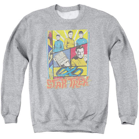 Star Trek - Vintage Collage - Adult Crewneck Sweatshirt - Athletic Heather