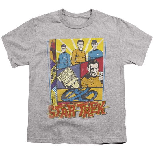 Star Trek - Vintage Collage - Short Sleeve Youth 18/1 - Athletic Heather T-shirt