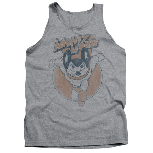 Mighty Mouse - Flying With Purpose - Adult Tank - Athletic Heather
