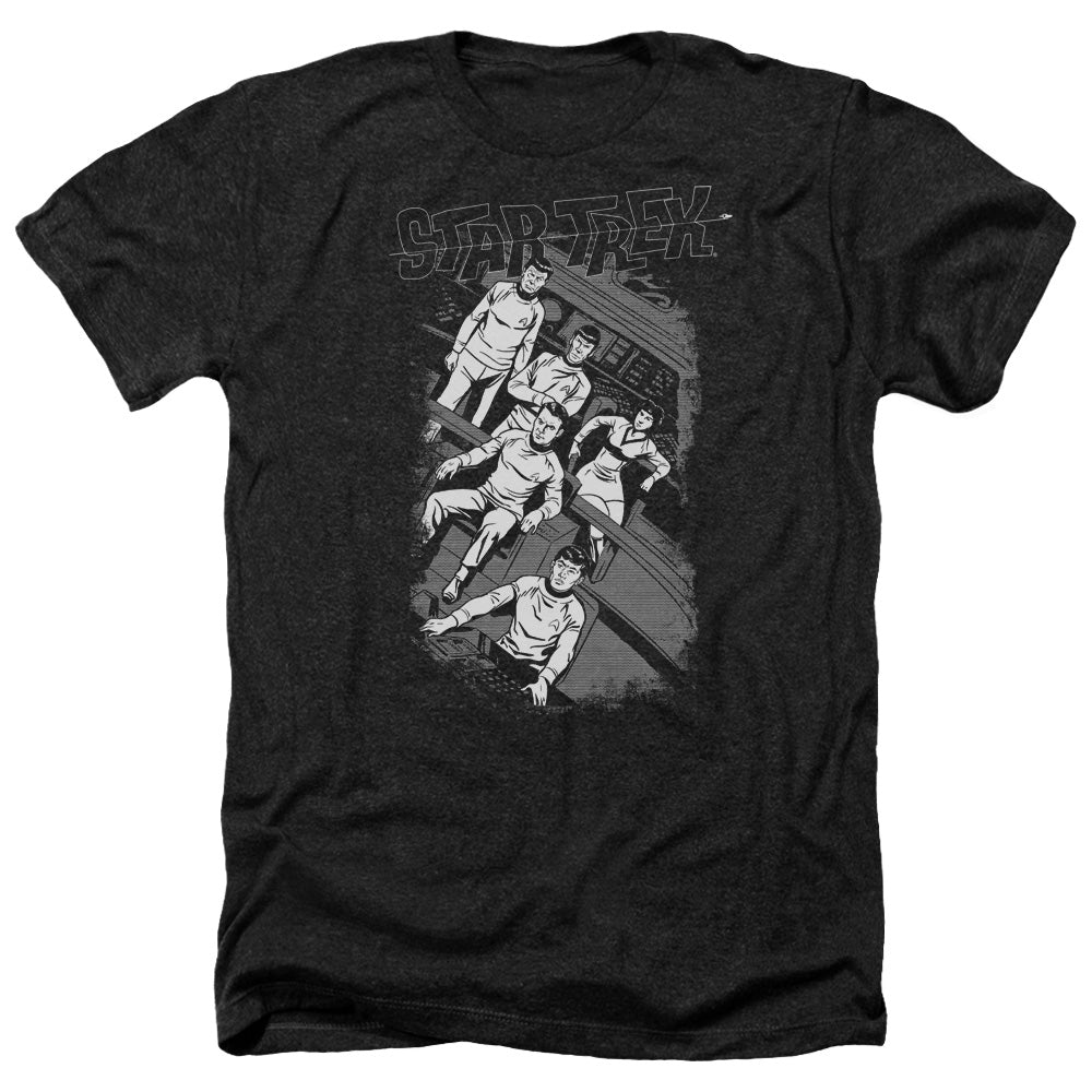 Star Trek - Retro Tilted Bridge - Adult Heather-black