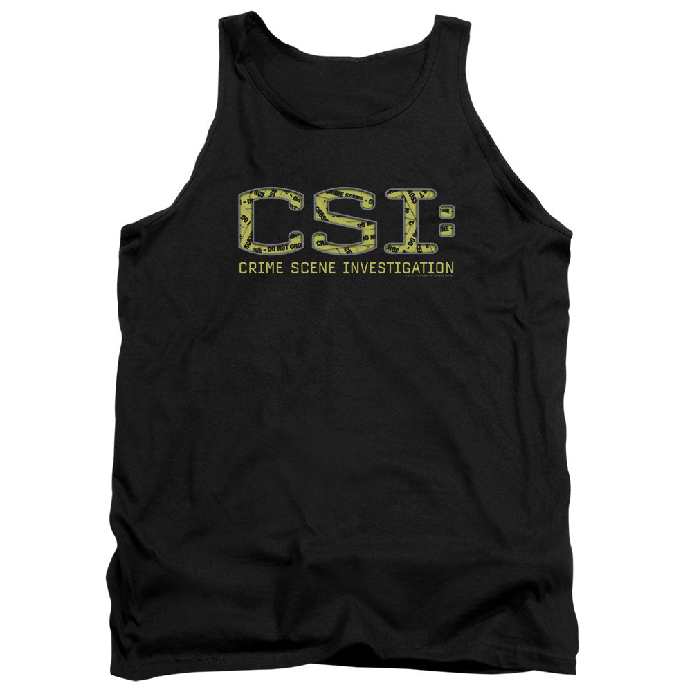 Csi - Collage Logo - Adult Tank - Black