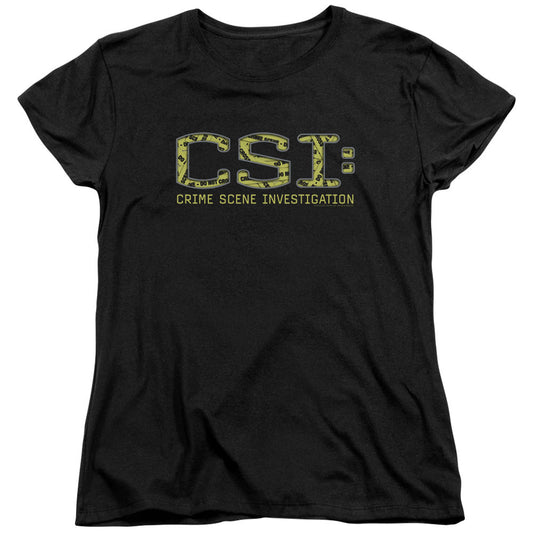 Csi - Collage Logo - Short Sleeve Womens Tee - Black T-shirt