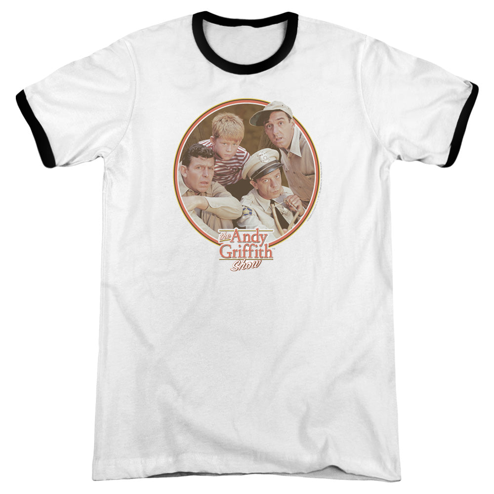 Andy Griffith - Boys Club - Adult Ringer - White/black