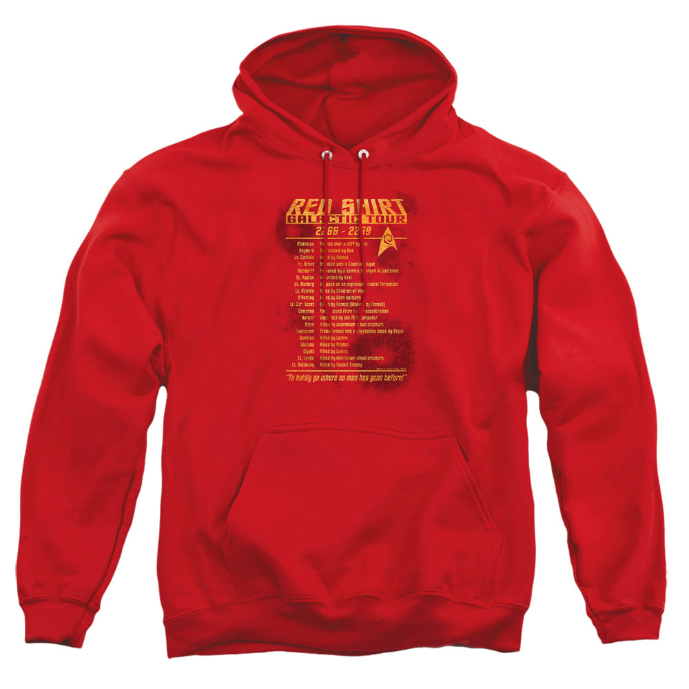 Star Trek - Red Shirt Tour - Adult Pull-over Hoodie - Red