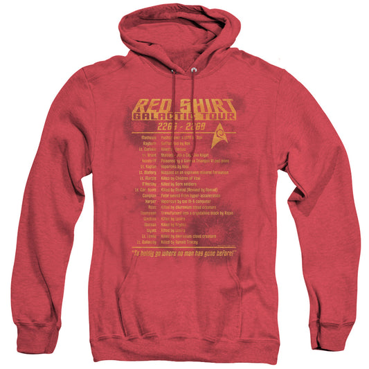 Star Trek - Red Shirt Tour - Adult Heather Hoodie - Red