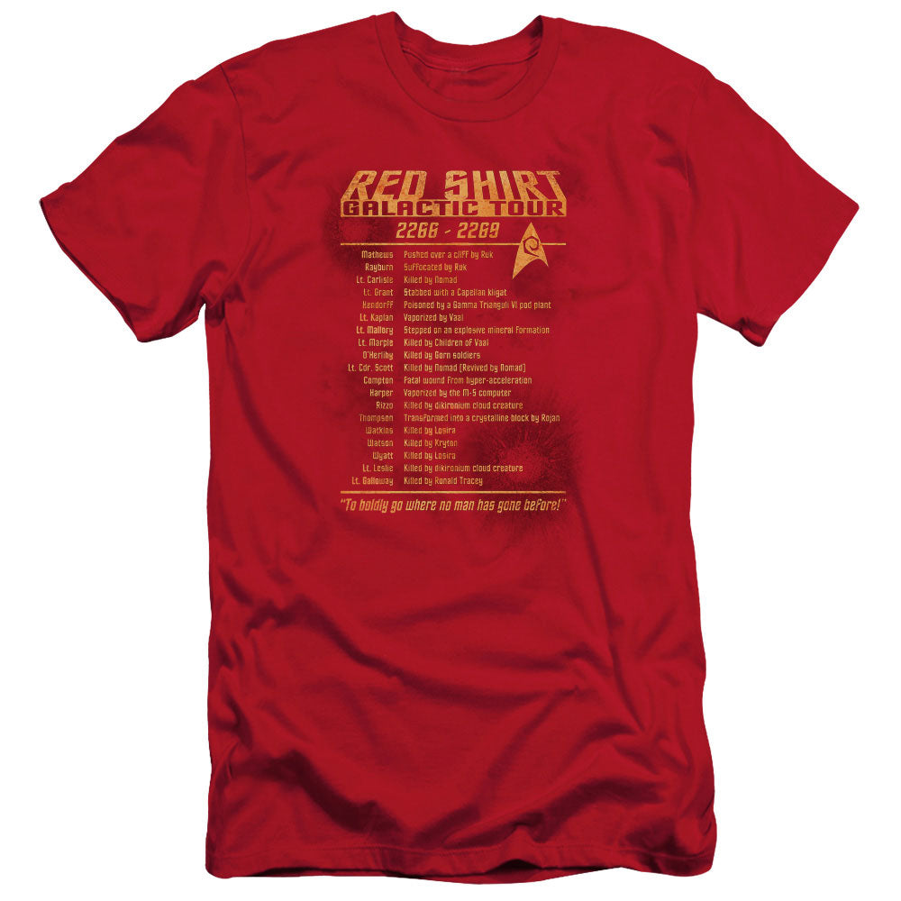 Star Trek - Red Shirt Tour - Short Sleeve Adult 30/1 - Red T-shirt
