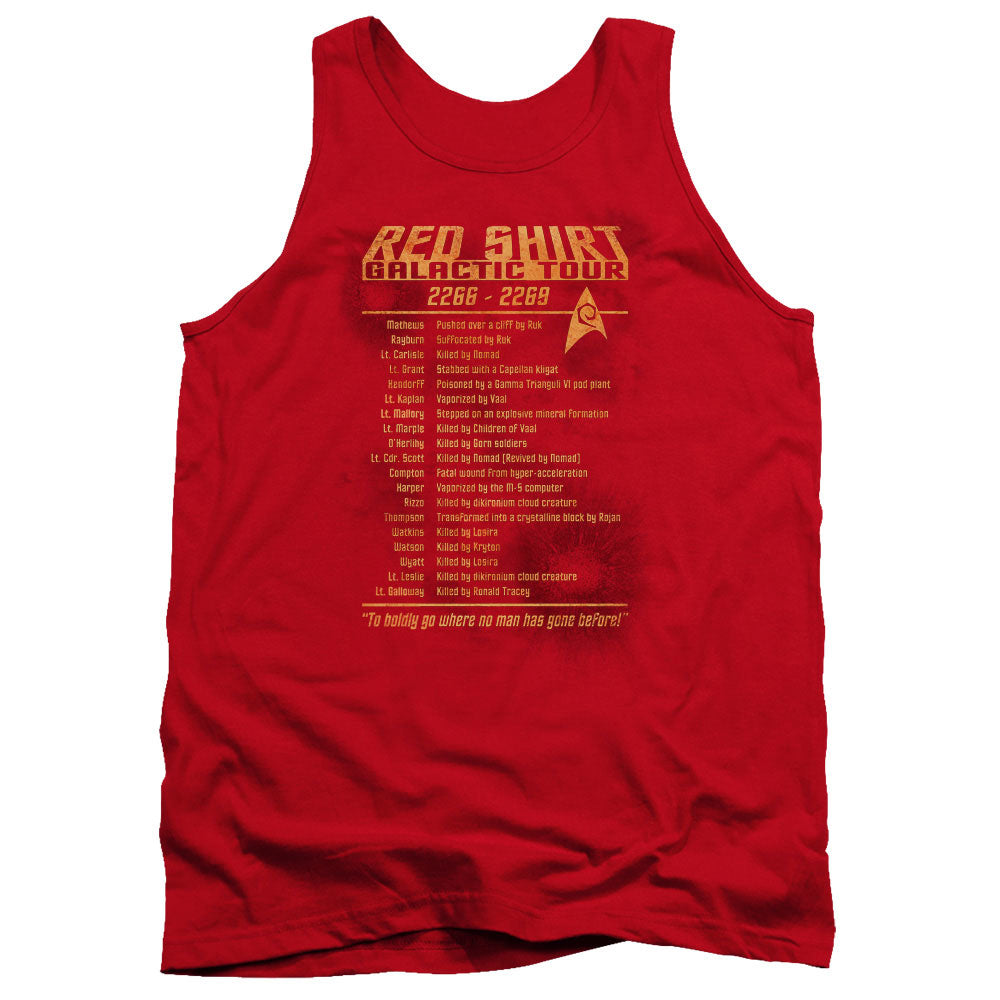 Star Trek - Red Shirt Tour - Adult Tank - Red
