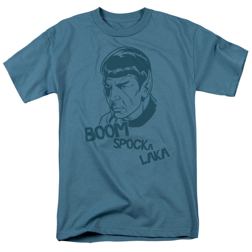 Star Trek - Boom Spocka Laka - Short Sleeve Adult 18/1 - Slate T-shirt