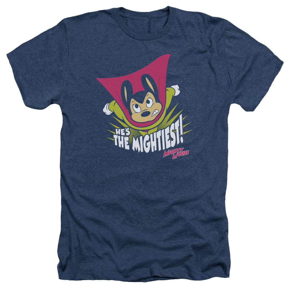 Mighty Mouse - The Mightiest - Adult Heather - Navy