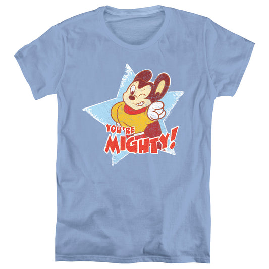 MIGHTY MOUSE YOURE MIGHTY - S/S WOMENS TEE - CAROLINA BLUE T-Shirt