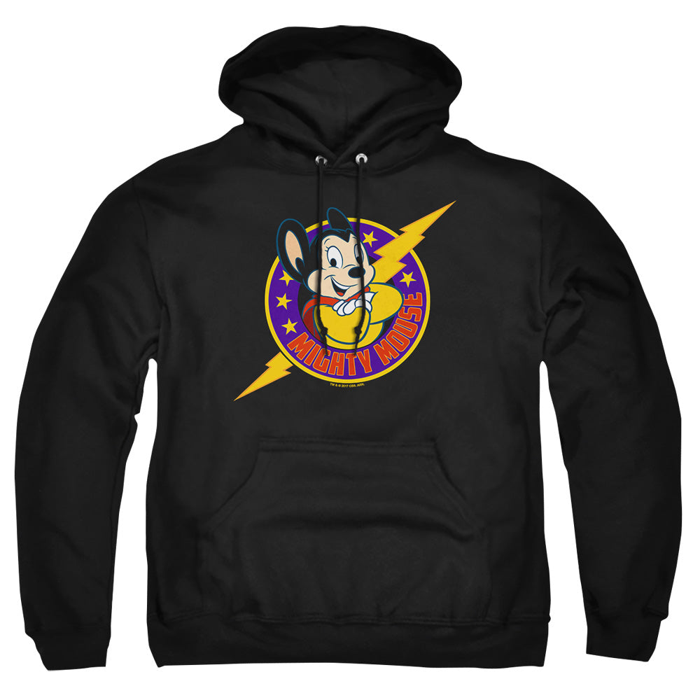 Mighty Mouse - Mighty Hero - Adult Pull-over Hoodie - Black