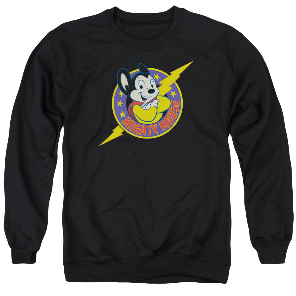 Mighty Mouse - Mighty Hero - Adult Crewneck Sweatshirt - Black