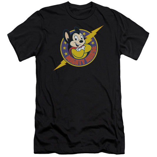 Mighty Mouse - Mighty Hero-premuim Canvas Adult Slim Fit 30/1 - Black