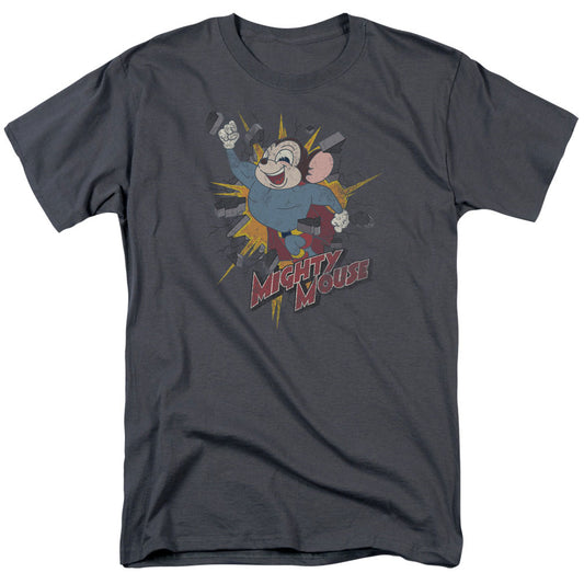 Mighty Mouse - Break Through - Short Sleeve Adult 18/1 - Charcoal T-shirt
