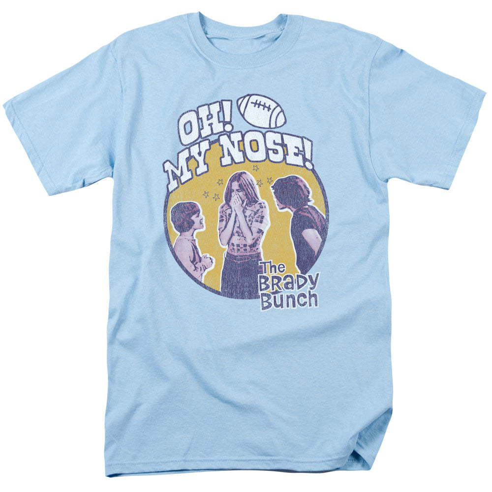 Brady Bunch - My Nose - Short Sleeve Adult 18/1 - Light Blue T-shirt