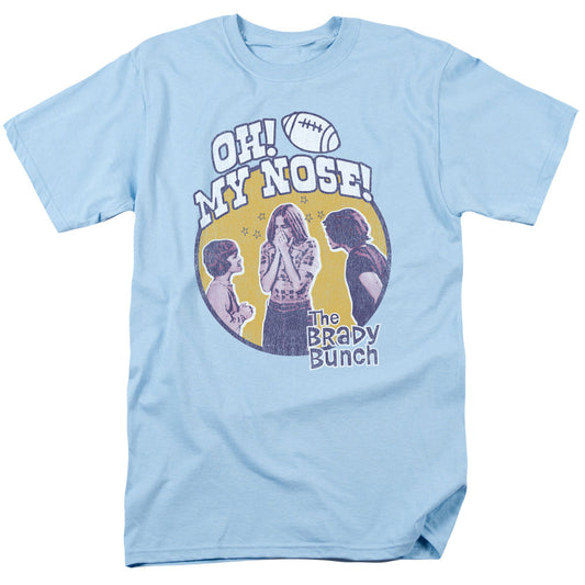 Brady Bunch - My Nose - Short Sleeve Adult 18/1 - Light Blue T-shirt