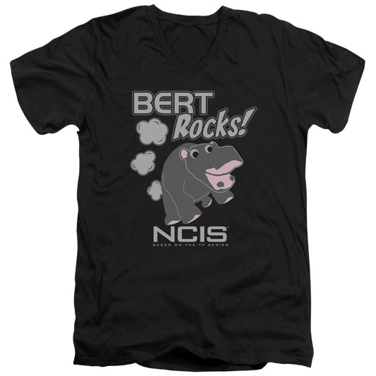 Ncis - Bert Rocks - Short Sleeve Adult V-neck - Black T-shirt