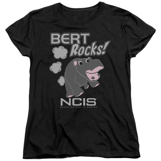Ncis - Bert Rocks - Short Sleeve Womens Tee - Black T-shirt