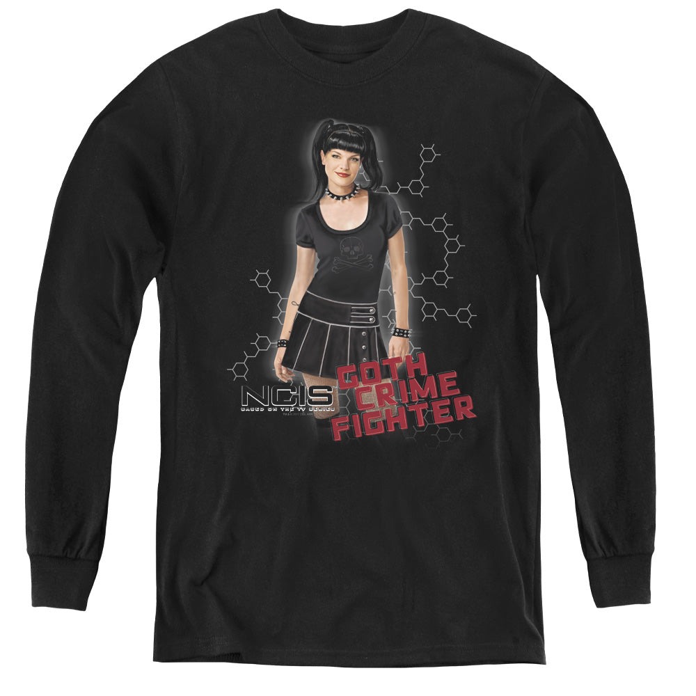 Ncis - Goth Crime Fighter - Youth Long Sleeve Tee - Black