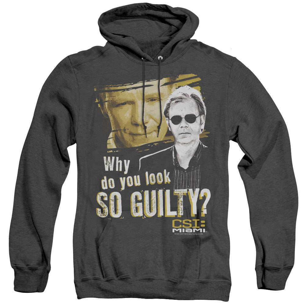 Csi Miami - So Guilty - Adult Heather Hoodie - Black