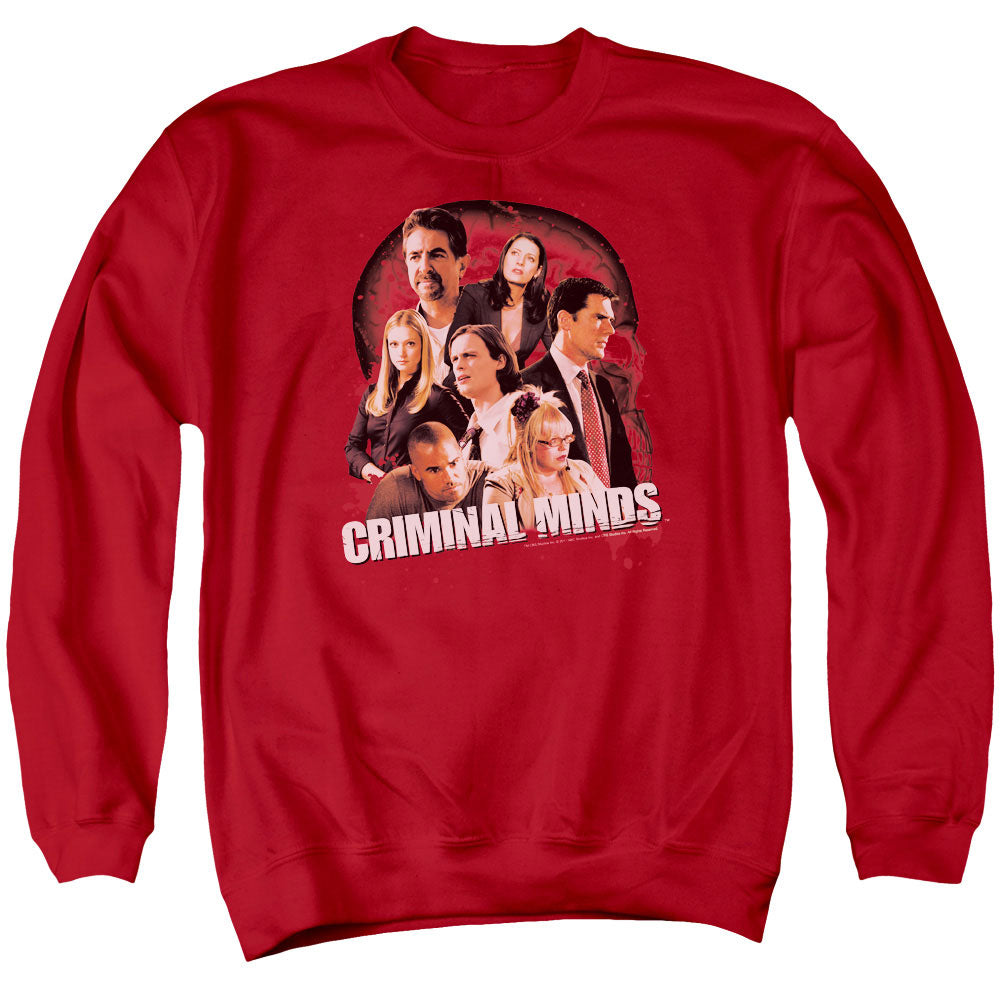 Criminal Minds - Brain Trust - Adult Crewneck Sweatshirt - Red