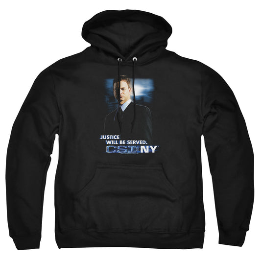 Csi:ny - Justice Served - Adult Pull-over Hoodie - Black