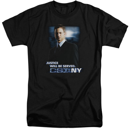 Csi:ny - Justice Served - Short Sleeve Adult Tall - Black T-shirt