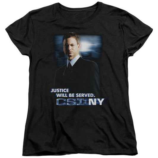 Csi:ny - Justice Served - Short Sleeve Womens Tee - Black T-shirt