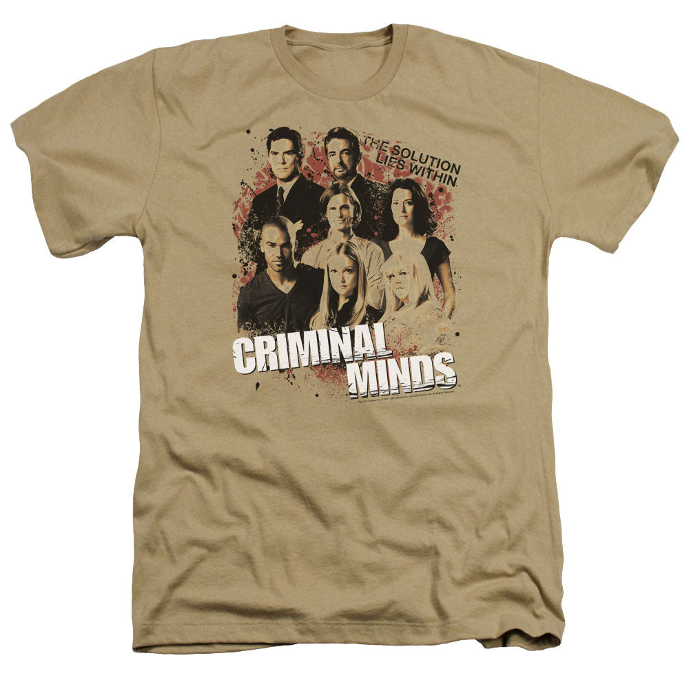 Criminal Mindshort Sleeveolution Lies Within - Adult Heather - Sand T-shirt