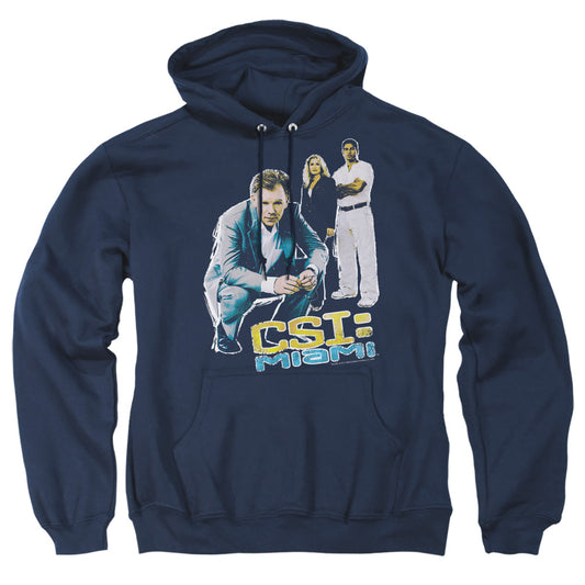 Csi:miami - In Perspective - Adult Pull-over Hoodie - Navy