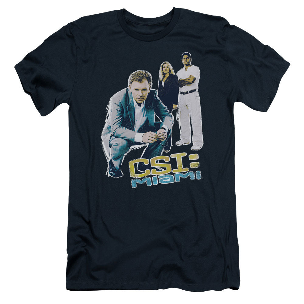 Csi:miami - In Perspective - Short Sleeve Adult 30/1 - Navy T-shirt