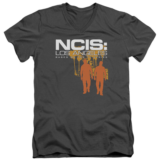 Ncis:la - Slow Walk - Short Sleeve Adult V-neck - Charcoal T-shirt